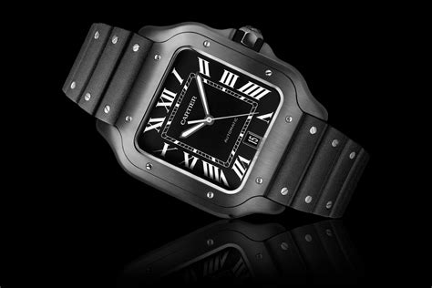 cartier santos 2020 black|cartier santos 100 carbon.